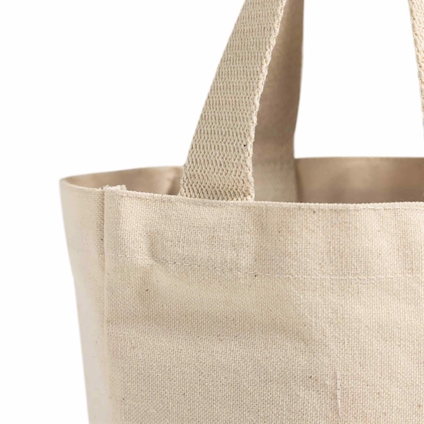 Canvas Double Wine Tote Bag - Canvas Double Wine Tote Bag - Image 6 of 10