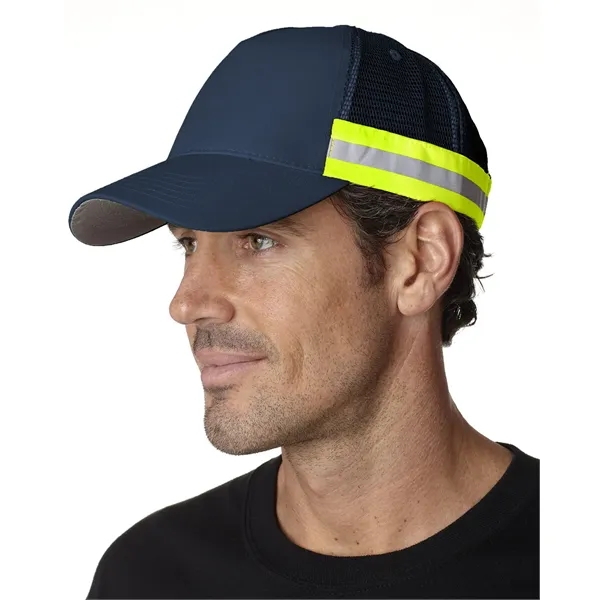 Adams Trucker Reflector High-Visibility Constructed Cap - Adams Trucker Reflector High-Visibility Constructed Cap - Image 10 of 16