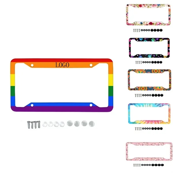 Rainbow LBGT License Plate Frame - Rainbow LBGT License Plate Frame - Image 0 of 7