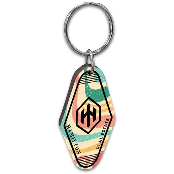 1/4" Vintage Recycled Wood Motel keychain Hotel Key Tag - 1/4" Vintage Recycled Wood Motel keychain Hotel Key Tag - Image 1 of 5