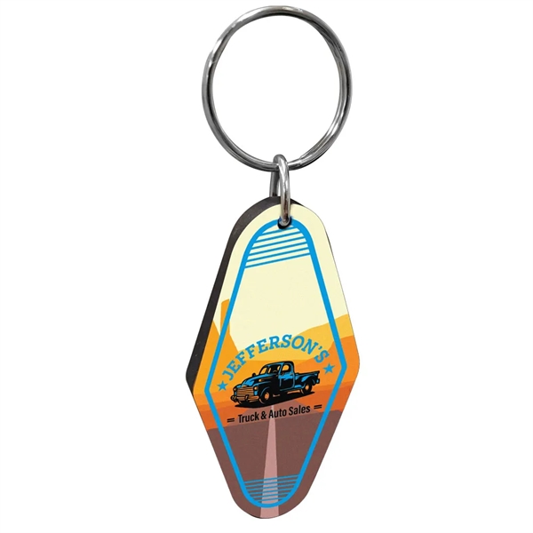1/4" Vintage Recycled Wood Motel keychain Hotel Key Tag - 1/4" Vintage Recycled Wood Motel keychain Hotel Key Tag - Image 3 of 5
