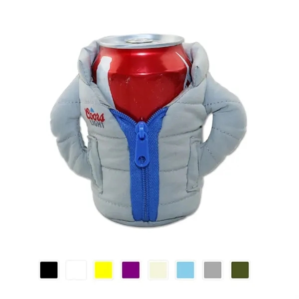 Neoprene Puffy Jacket Can Coolie (6.5cm W x 11cm H x 1cm D) - Neoprene Puffy Jacket Can Coolie (6.5cm W x 11cm H x 1cm D) - Image 0 of 3