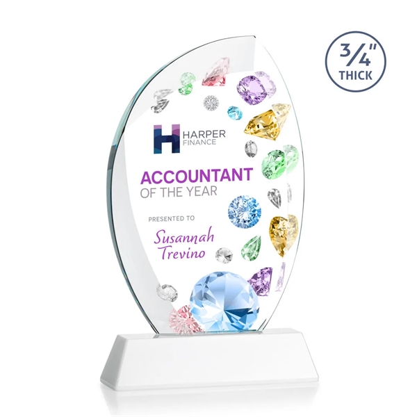 Wichita VividPrint™ Award on Newhaven Base - White