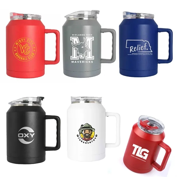50oz double wall SS vacuum Mug & Lid with Twist Closure - 50oz double wall SS vacuum Mug & Lid with Twist Closure - Image 0 of 5