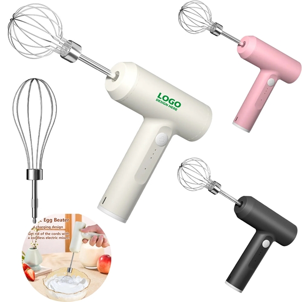 3-Speed Control Cordless USB Egg Mixer - 3-Speed Control Cordless USB Egg Mixer - Image 0 of 3