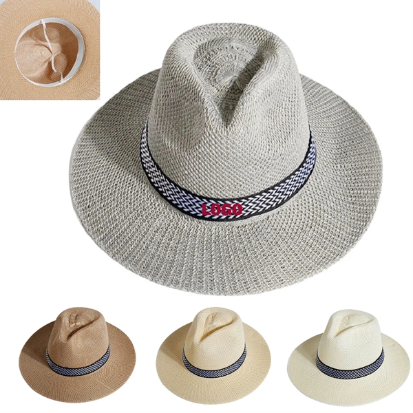 Lifeguard Sun Protective Wide Brim Panama Beach Straw Hat - Lifeguard Sun Protective Wide Brim Panama Beach Straw Hat - Image 0 of 6