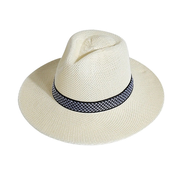 Lifeguard Sun Protective Wide Brim Panama Beach Straw Hat - Lifeguard Sun Protective Wide Brim Panama Beach Straw Hat - Image 1 of 6