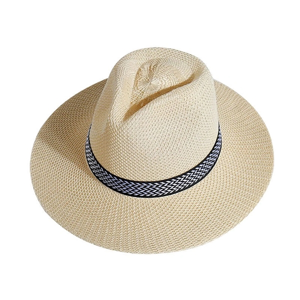 Lifeguard Sun Protective Wide Brim Panama Beach Straw Hat - Lifeguard Sun Protective Wide Brim Panama Beach Straw Hat - Image 2 of 6