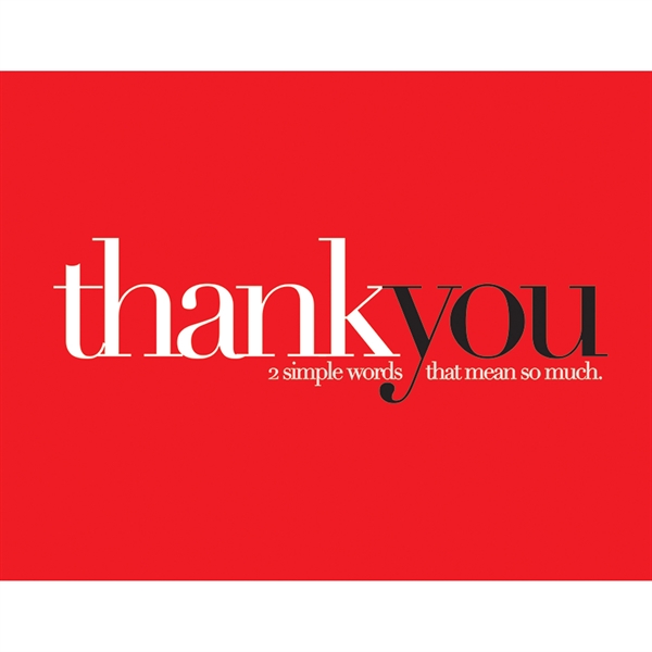 Two Simple Words Thank You Cards - Two Simple Words Thank You Cards - Image 0 of 0