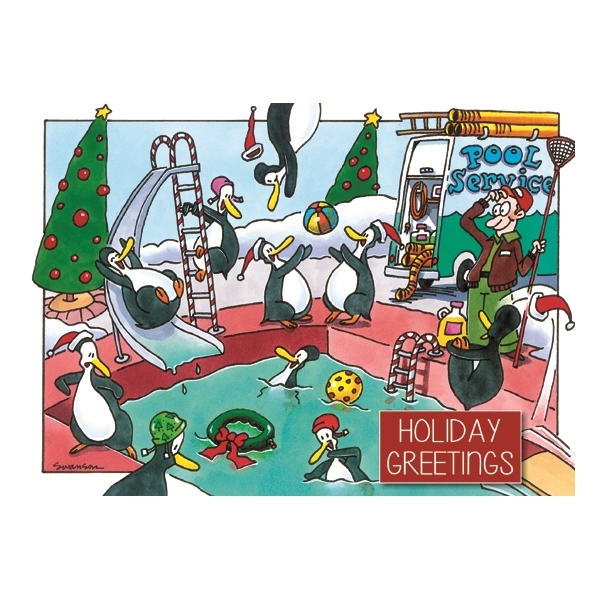 Pool Party Humorous Holiday Greeting Card - Pool Party Humorous Holiday Greeting Card - Image 0 of 0