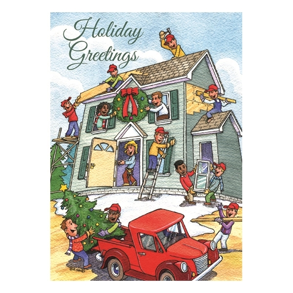 Cheerful Contractors Humorous Holiday Card - Cheerful Contractors Humorous Holiday Card - Image 0 of 0