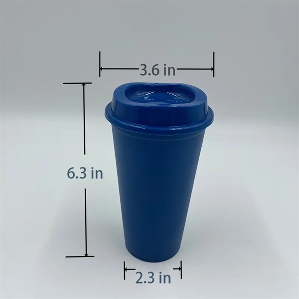 16oz Multi-Color Plastic Cup with Lid - 16oz Multi-Color Plastic Cup with Lid - Image 1 of 6