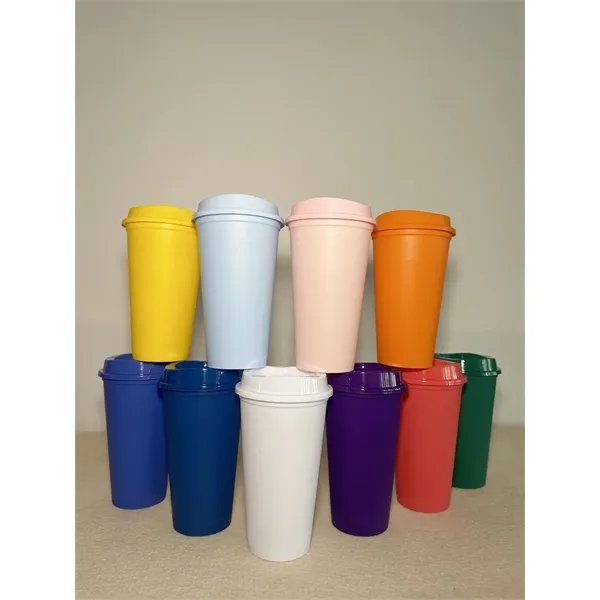 16oz Multi-Color Plastic Cup with Lid - 16oz Multi-Color Plastic Cup with Lid - Image 5 of 6