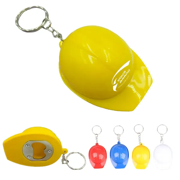 Decoration Mini Safety Hat Bottle Opener Keychain - Decoration Mini Safety Hat Bottle Opener Keychain - Image 0 of 2