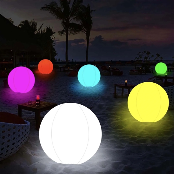 Glow Pool Toy  Inflatable Led Light-up Beach Ball - Glow Pool Toy  Inflatable Led Light-up Beach Ball - Image 4 of 4