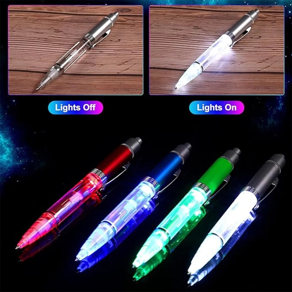 2-in-1 Lighted Tip LED Penlight Ballpoint Light-Up Pen - 2-in-1 Lighted Tip LED Penlight Ballpoint Light-Up Pen - Image 3 of 4