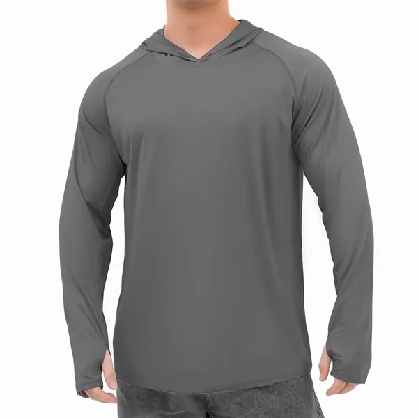 Men's Sun Protection Hoodie Shirt - Men's Sun Protection Hoodie Shirt - Image 3 of 6