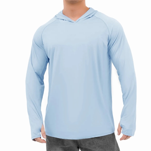Men's Sun Protection Hoodie Shirt - Men's Sun Protection Hoodie Shirt - Image 4 of 6