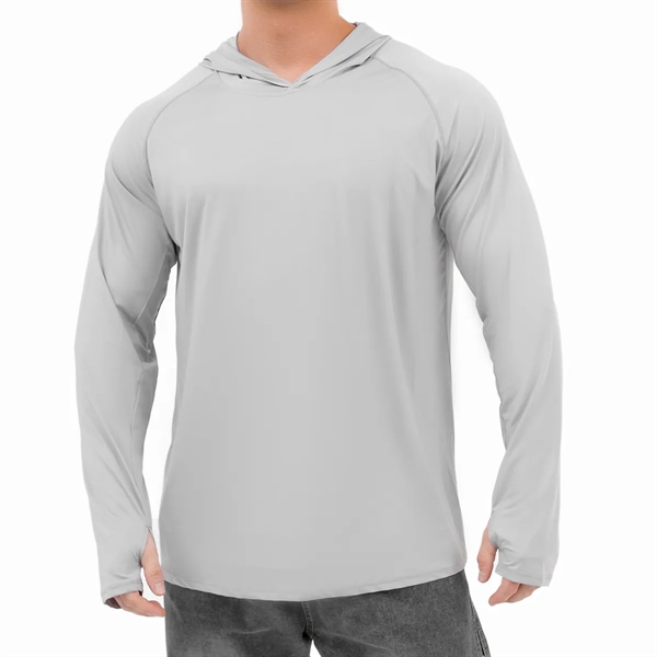 Men's Sun Protection Hoodie Shirt - Men's Sun Protection Hoodie Shirt - Image 5 of 6
