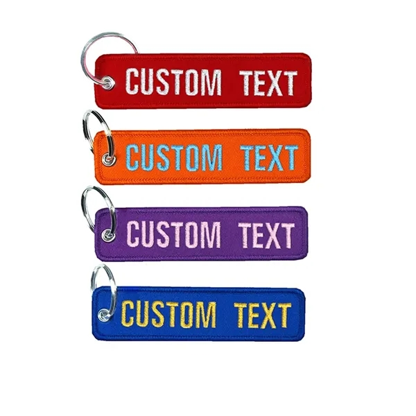 Embroidery Your Text Keychain - Embroidery Your Text Keychain - Image 0 of 2