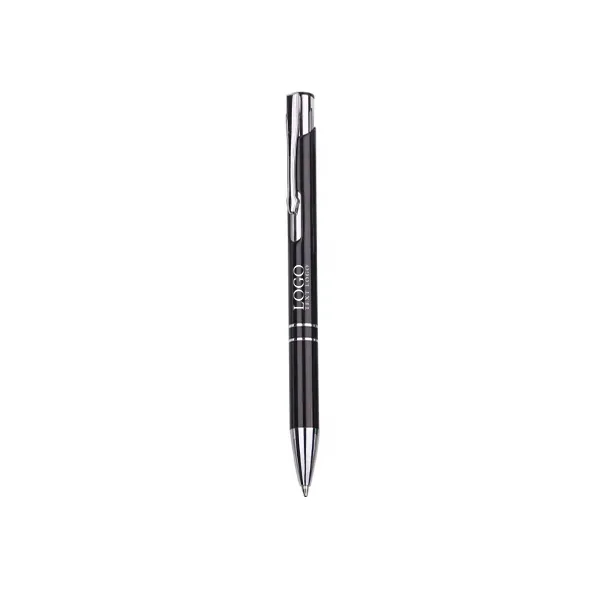 Retractable Metal Ballpoint Pen with Black Ink - Retractable Metal Ballpoint Pen with Black Ink - Image 2 of 10