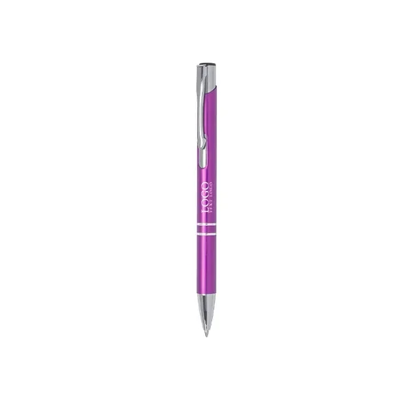 Retractable Metal Ballpoint Pen with Black Ink - Retractable Metal Ballpoint Pen with Black Ink - Image 7 of 10