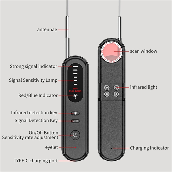 Hidden Camera Detectors Wireless Hotels Offices Privacy - Hidden Camera Detectors Wireless Hotels Offices Privacy - Image 7 of 8