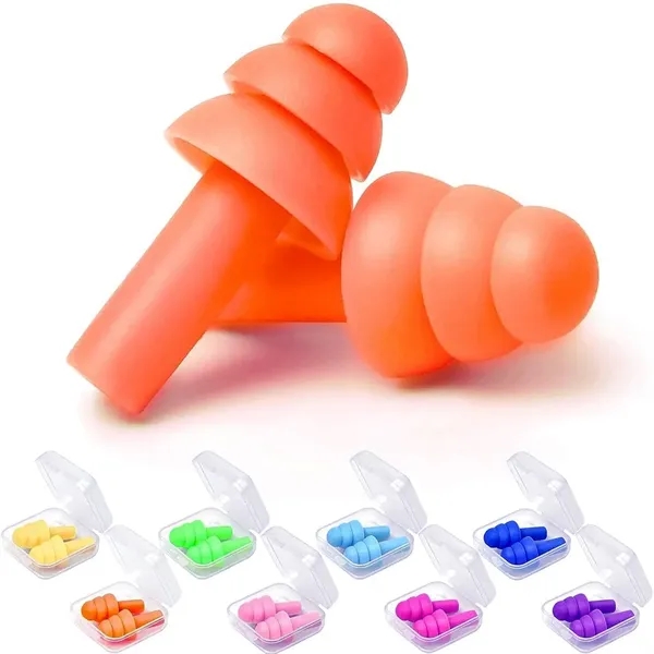 Reusable Soft Silicone Ear Plugs - Reusable Soft Silicone Ear Plugs - Image 0 of 3