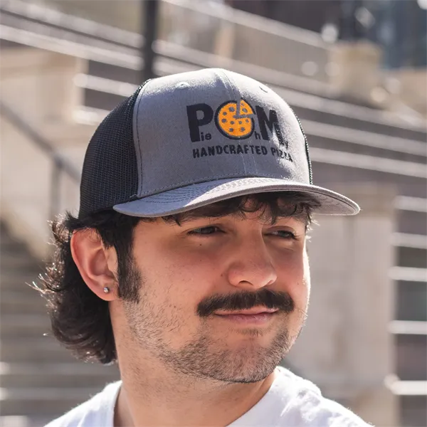 Baker Trucker Hat with Embroidery - Baker Trucker Hat with Embroidery - Image 0 of 2