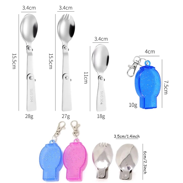 Stainless Steel Folding Spoon With Box Tableware - Stainless Steel Folding Spoon With Box Tableware - Image 1 of 6