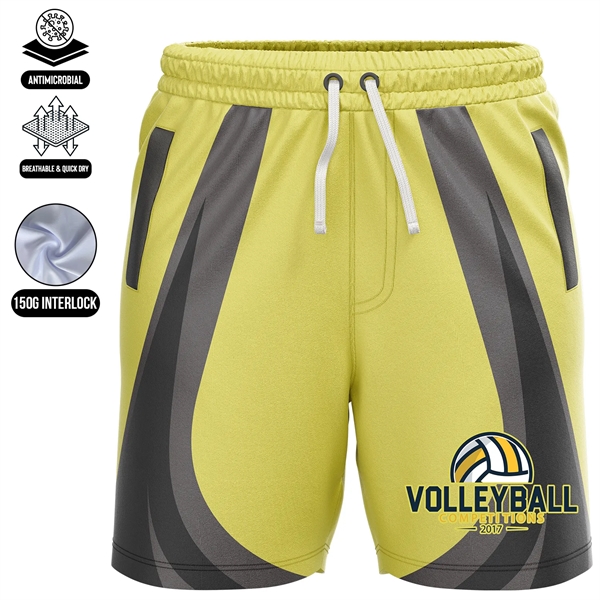 WOMEN'S FULL SUBLIMATION STANDARD LENGTH TRAINING SHORTS WIT - WOMEN'S FULL SUBLIMATION STANDARD LENGTH TRAINING SHORTS WIT - Image 0 of 2