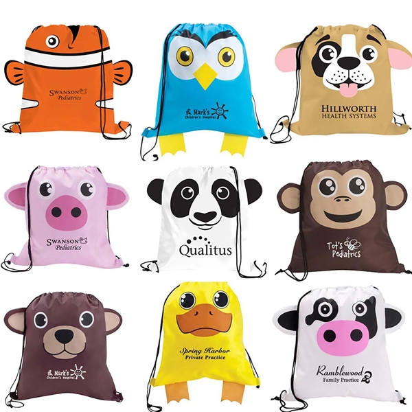 Animal Drawstring Carton Monster Gift Bags - Animal Drawstring Carton Monster Gift Bags - Image 1 of 4