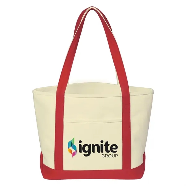 Full Color Medium Cotton Canvas Tote Bag - Full Color Medium Cotton Canvas Tote Bag - Image 4 of 5