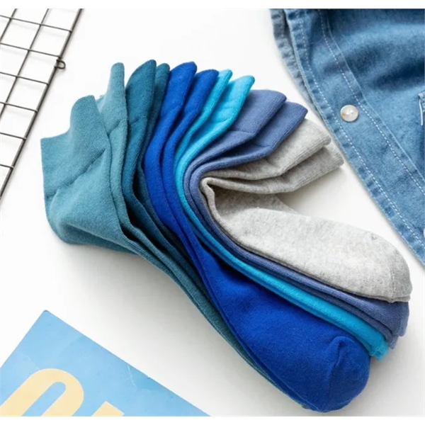 Cotton Mid-calf Socks with Embroidery Printing - Cotton Mid-calf Socks with Embroidery Printing - Image 3 of 4