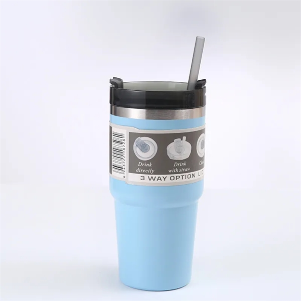 Tumbler with Handle and Straw Lid Insulated bottle - Tumbler with Handle and Straw Lid Insulated bottle - Image 6 of 11