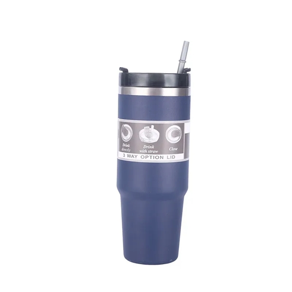 Tumbler with Handle and Straw Lid Insulated bottle - Tumbler with Handle and Straw Lid Insulated bottle - Image 8 of 11