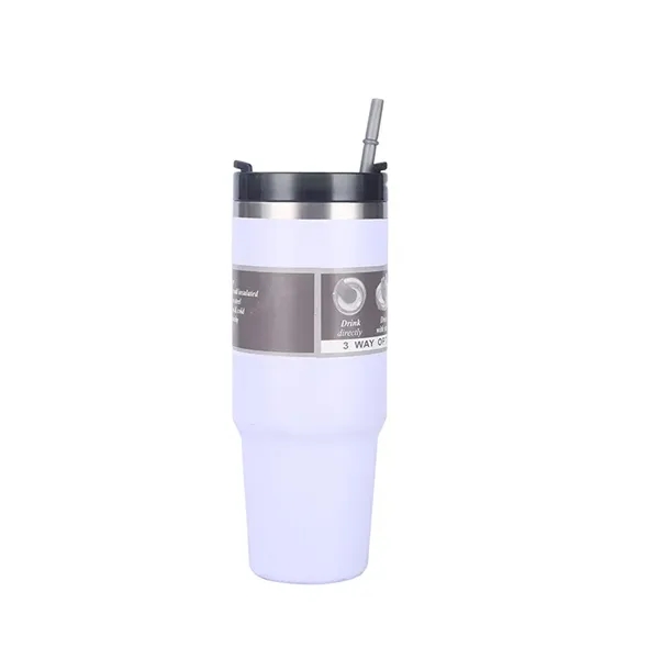 Tumbler with Handle and Straw Lid Insulated bottle - Tumbler with Handle and Straw Lid Insulated bottle - Image 10 of 11