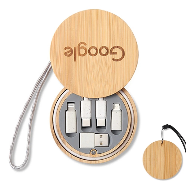 Bamboo 4-In-1 Charging Cable - Bamboo 4-In-1 Charging Cable - Image 0 of 2
