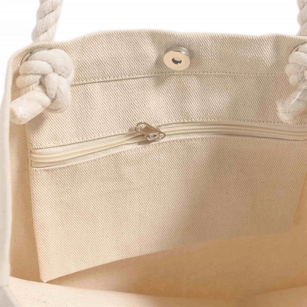 Rope Handle Beach Tote Bag - Rope Handle Beach Tote Bag - Image 8 of 11