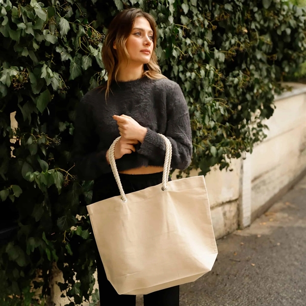 Rope Handle Beach Tote Bag - Rope Handle Beach Tote Bag - Image 11 of 11
