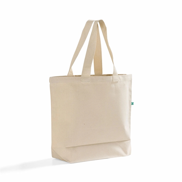 Recycled Canvas Trendy All-Day Tote Bag - Recycled Canvas Trendy All-Day Tote Bag - Image 8 of 24