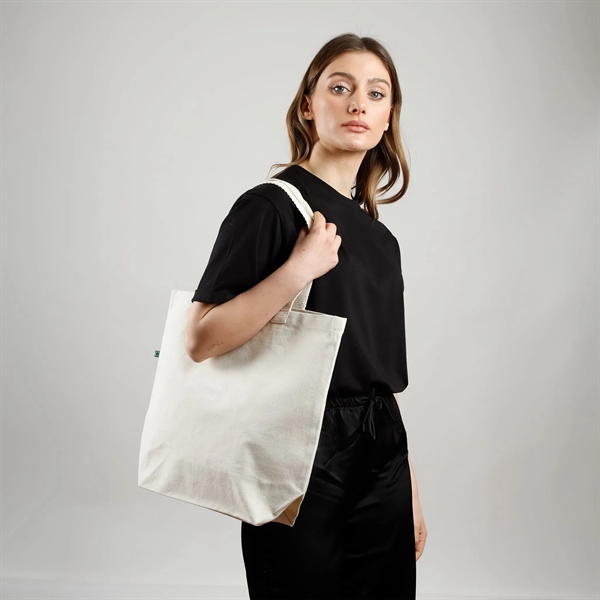 Recycled Canvas Trendy All-Day Tote Bag - Recycled Canvas Trendy All-Day Tote Bag - Image 9 of 24