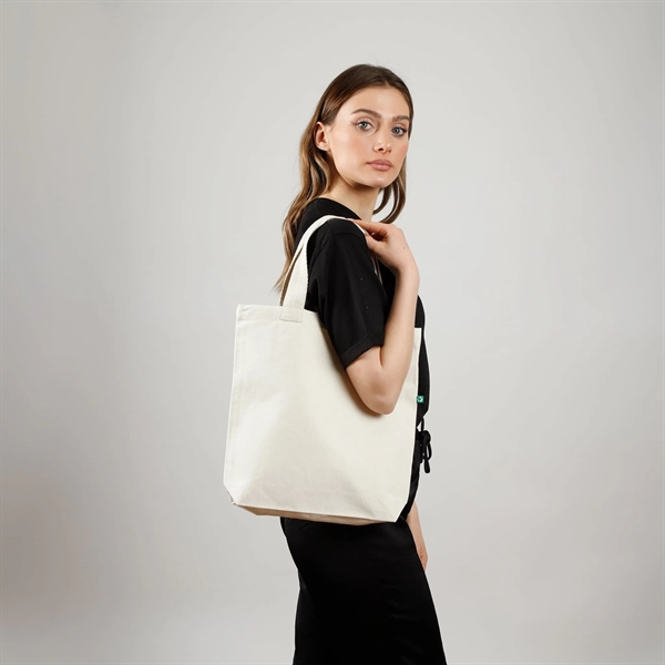 Recycled Canvas Trendy Essentials Tote Bag - Recycled Canvas Trendy Essentials Tote Bag - Image 7 of 20