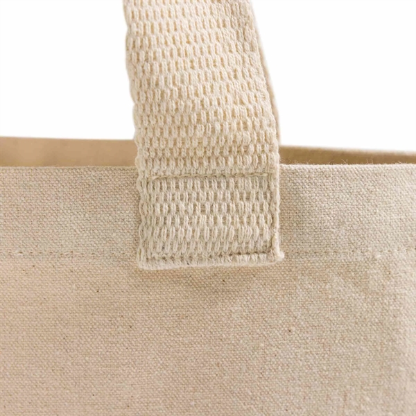 Recycled Canvas Trendy Flat Tote Bag - Recycled Canvas Trendy Flat Tote Bag - Image 3 of 19