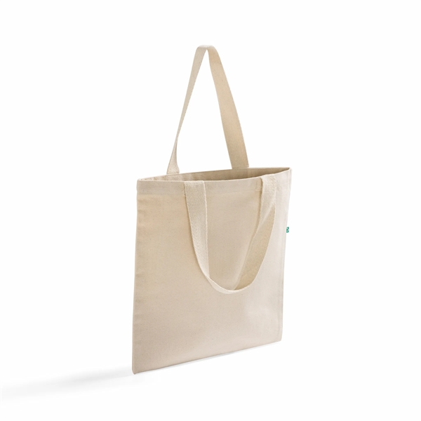 Recycled Canvas Trendy Flat Tote Bag - Recycled Canvas Trendy Flat Tote Bag - Image 5 of 19