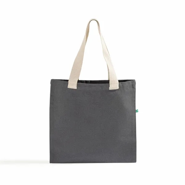 Recycled Canvas Trendy Flat Tote Bag - Recycled Canvas Trendy Flat Tote Bag - Image 9 of 19