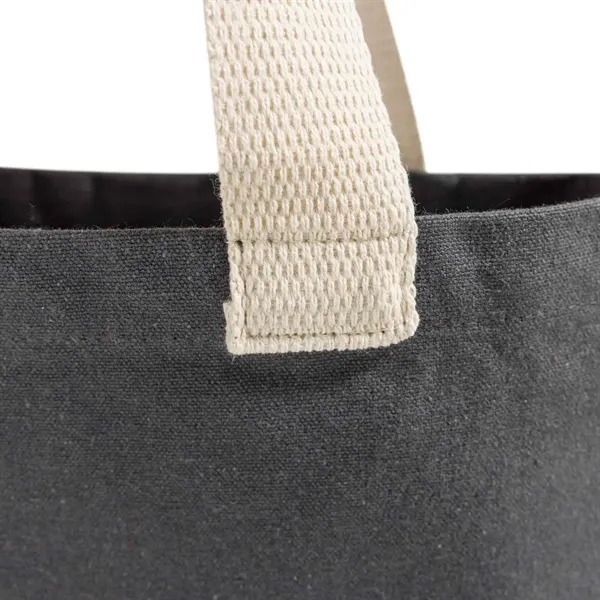 Recycled Canvas Trendy Flat Tote Bag - Recycled Canvas Trendy Flat Tote Bag - Image 11 of 19