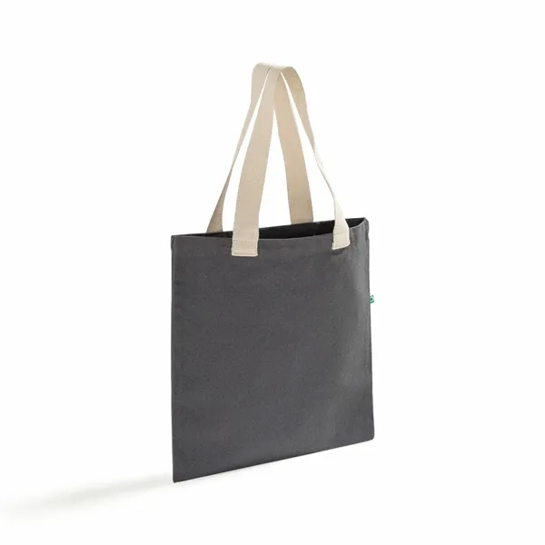 Recycled Canvas Trendy Flat Tote Bag - Recycled Canvas Trendy Flat Tote Bag - Image 14 of 19