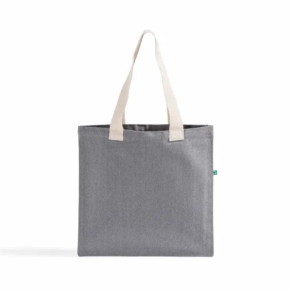 Recycled Canvas Trendy Flat Tote Bag - Recycled Canvas Trendy Flat Tote Bag - Image 15 of 19