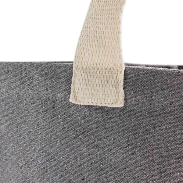 Recycled Canvas Trendy Flat Tote Bag - Recycled Canvas Trendy Flat Tote Bag - Image 17 of 19